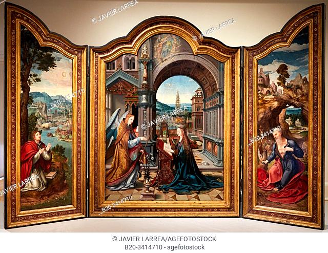 "Triptych of the Annunciation"", c. 1515-1520, Joos Van Cleve (c. 1485-1540/1541), Museo de Bellas Artes, Bilbao, Bizkaia, Basque Country, Spain