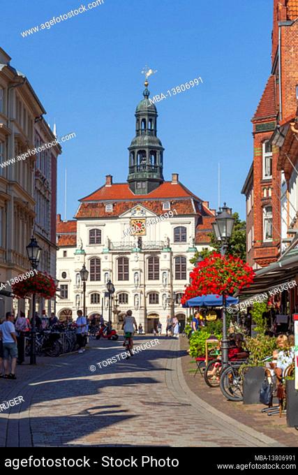 Town hall, market square, old town, Lueneburg, Lower Saxony, Germany, Europe