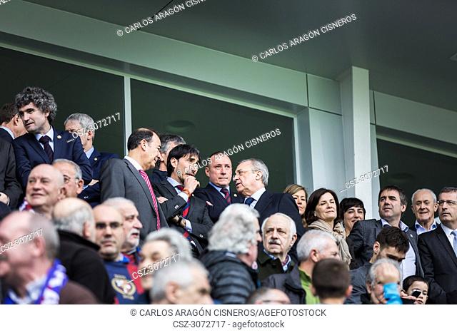 Florentito Perez, Real Madrid president, during a Spanish League match between Eibar and Real Madrid