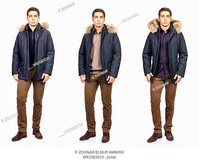Young man in fashion concept isolated on white