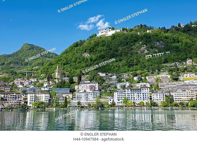 Switzerland, Europe, building, Montreux, town, city, Vaud, VD, lake, Lac Léman, Lake Geneva, Leman, Territet
