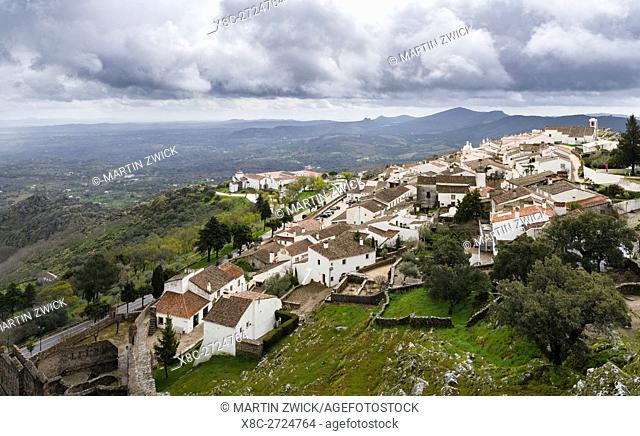 Marvao a famous medieval mountain village and tourist attraction in the Alentejo. Europe, Southern Europe, Portugal, Alentejo