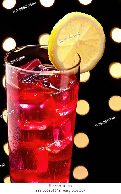 Red Campari cocktail cocktail in Disco setting