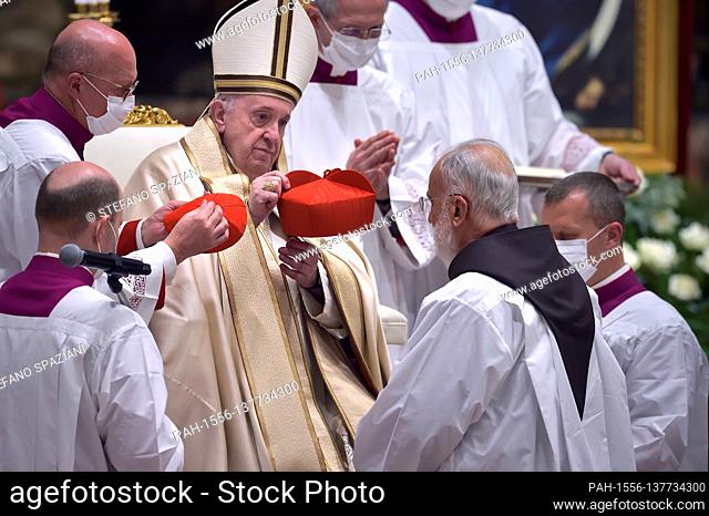 Cardinal Raniero Cantalamessa.Pope Francis leads a consistory for the creation of five new cardinals at St Peter's basilica in Vatican