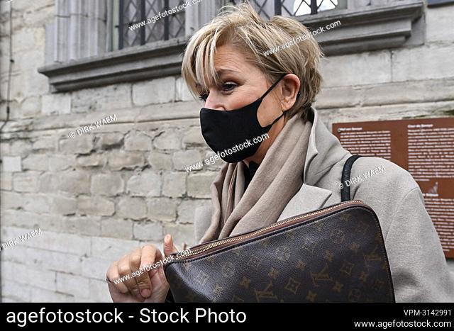 Lawyer Christine Mussche pictured after the verdict in the trial of television producer Bart De Pauw, accused of stalking several female co-workers