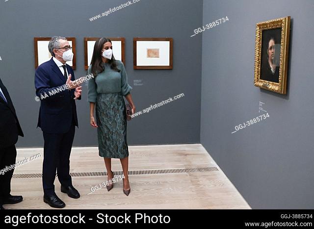 Queen Letizia of Spain attends ‘Goya exhibition’ at Beyeler Foundation on October 8, 2021 in Basilea, Switzerland
