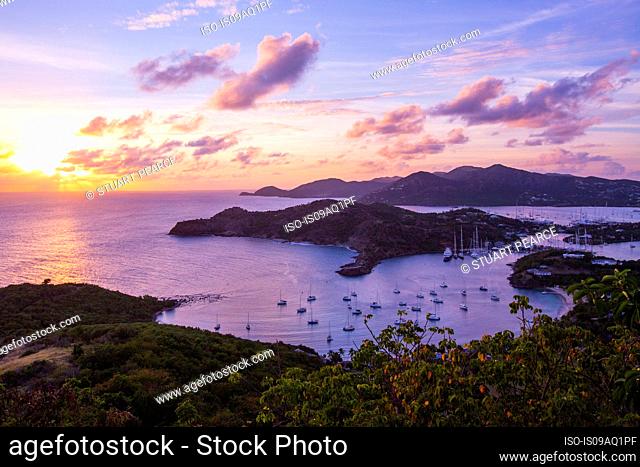 View from Shirley Heights over English Harbour, Antigua, West Indies