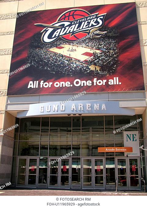 Cleveland, OH, Ohio, Downtown, Gund Arena, NBA Basketball, Cavaliers