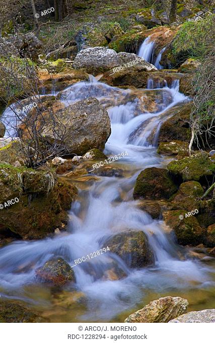 Source of Mundo river, Mundo River, Calares del Rio Mundo, Riopar, Sierra de Alcaraz and Segura, Albacete, Castilla la Mancha, Spain