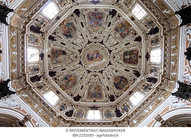 Interior view, vaulted ceiling in the church of Santa Maria Inviolata, Chiesa dell'Inviolata, Riva del Garda, Trentino-Alto Adige, Italy, Europe