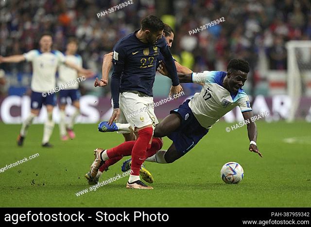 December 10th, 2022, Al Bayt Stadium, Doha, QAT, World Cup FIFA 2022, quarterfinals, England vs France, in the picture France's defender Theo Hernandez