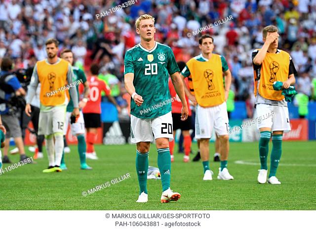 Disappointment after leaving: Julian Brandt (Germany). GES / Soccer / World Cup 2018 Russia: South Korea - Germany, 27.06