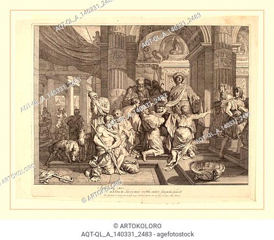 Gerard de Lairesse (Dutch, 1641-1711), Joseph Reveals Himself to His Brothers, engraving with etching