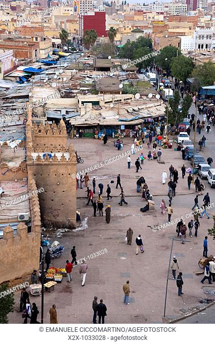 Sidi Abdelwahab gate, Joutia d'Oujda square, Oujda, Oriental region, Morocco