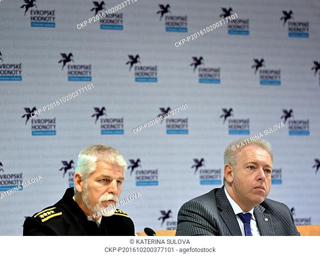 Russia is not considering waging a war with the West, Czech General Petr Pavel, left, Chairman of the NATO Military Committee