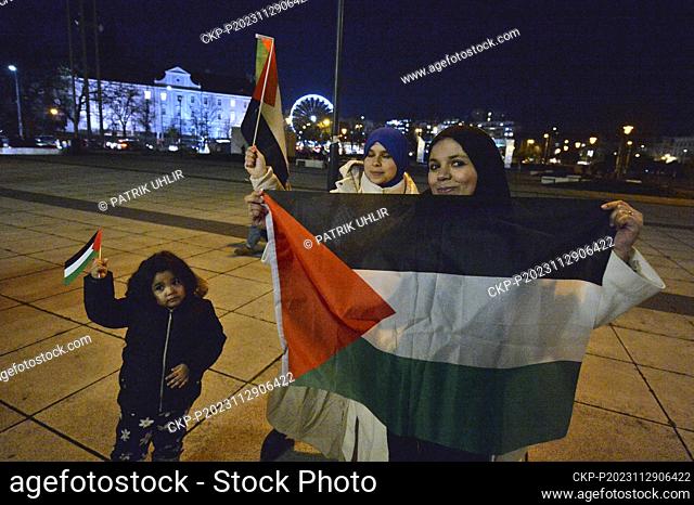 Demonstration in support of Palestine on occasion of the International Day of Solidarity with the Palestinian People was held in Brno, Czech Republic