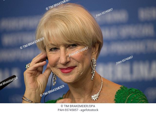 Actress Helen Mirren attends the press conference for 'Woman in Gold' during the 65th annual Berlin Film Festival, in Berlin, Germany, 09 February 2015