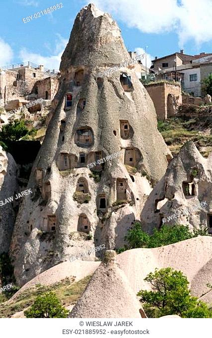 view of Uchisar castle in Cappadocia