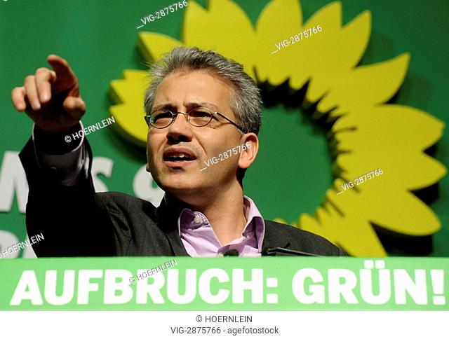 GERMANY, DARMSTADT, 10.12.2011, state party congress of hessian green party re-elected party chairman Tarek AL-WAZIR - Darmstadt, Hesse, DEU Germany, 10/12/2011