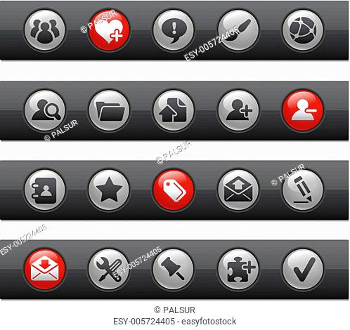 Web Blog & Internet Icons // Button Bar Series