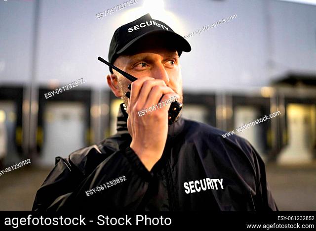 Security Guard Man Service. Defense And Protection