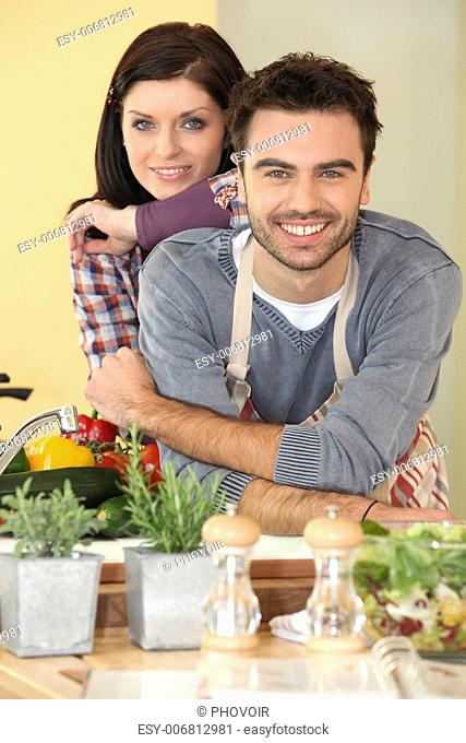 Couple in the kitchen