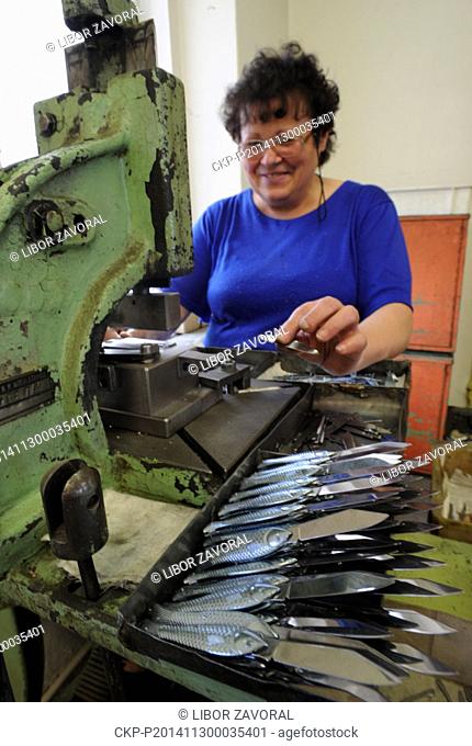 Czech Company Mikov Knives, traditional producer of legendary fish pocket knives from Mikulasovice in Decin region (130 kms north from Prague), Czech Rebublic