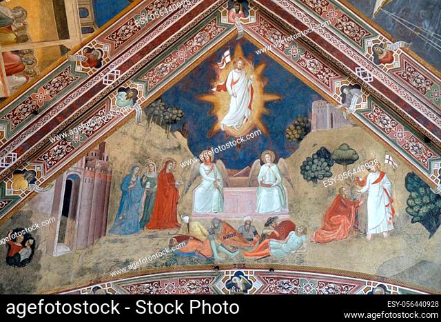 The Raising of Christ, fresco by Andrea Di Bonaiuto, detail from Passion and Resurrection of Christ, fresco by Andrea Di Bonaiuto
