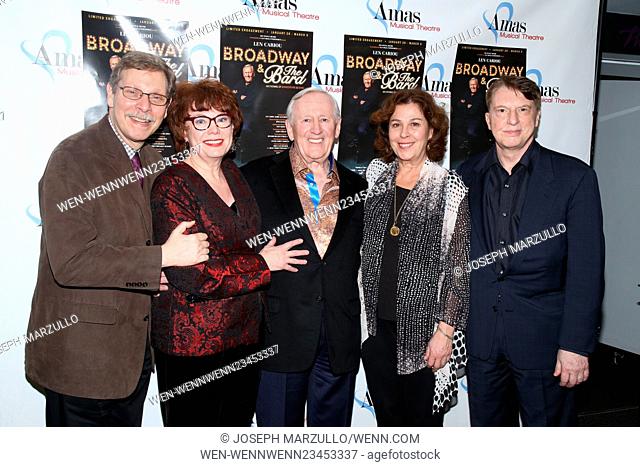 Opening night party for AMAS Musical Theatre's Broadway and the Bard at the Lion Theater- Arrivals. Featuring: Barry Kleinbort, Heather Cariou, Len Cariou