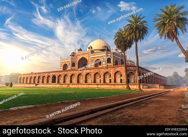 Humayun's Tomb in India, a famous UNESCO object in New Delhi