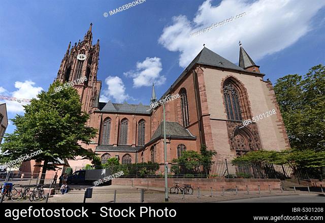 St. Bartholomew's Imperial Cathedral, Domplatz, Frankfurt am Main, Hesse, Germany, Europe