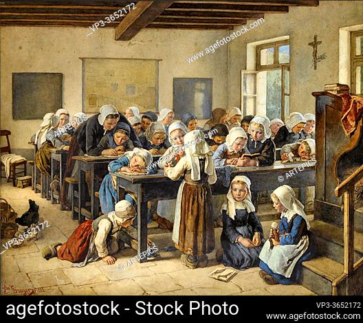 Trayer Jules - a Breton Infants School - French School - 19th and Early 20th Century