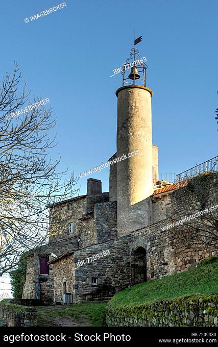 Castle of Marchidial, Champeix village, Puy de Dome department, Auvergne Rhone Alpes, France, Europe