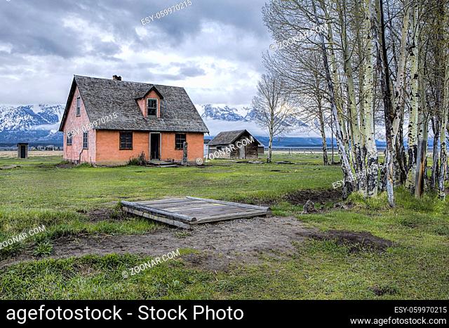 The lesser photographed old house at the Mormon Row in Grand Teton National Park in Wyoming