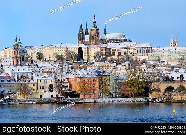 View of Prague Castle in winter, on November 11, 2023. (CTK Photo/Martin Hurin)