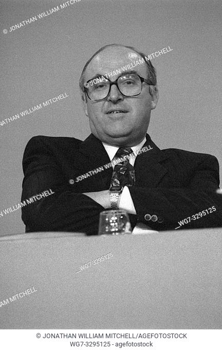 UK Brighton -- Sep 1993 -- Portrait of Labour Leader John Smith MP at the 1993 Labour Party Conference in Brighton England UK -- Picture by Jonathan...