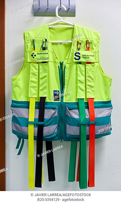 Triage vest, Triage of emergencies and emergencies, Primary care, Egia Health Center, Donostia, San Sebastian, Gipuzkoa, Basque Country, Spain