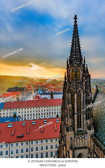 Saint Vitus cathedral in Prague - Czech Republic - architecture background