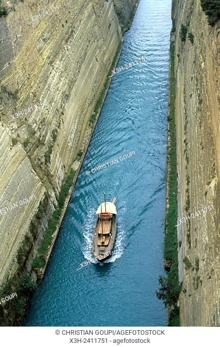 Corinth Canal, Peloponnese, Greece, Southern Europe