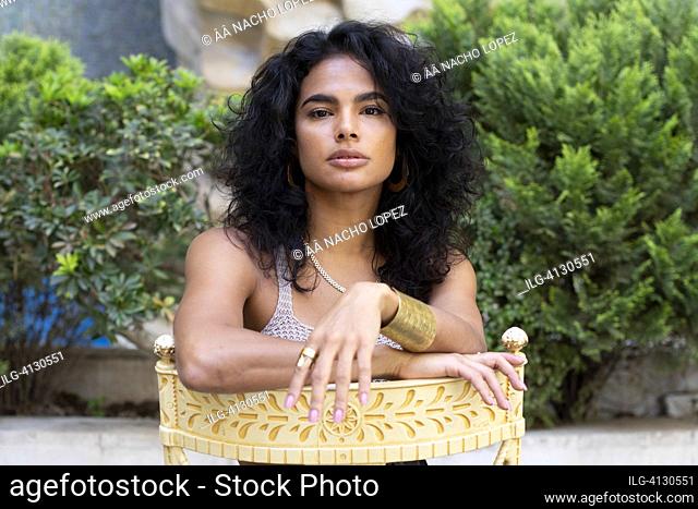 Yany Prado poses for a Photo session Madrid on May 16, 2023 in Madrid, Spain 15.05.2023