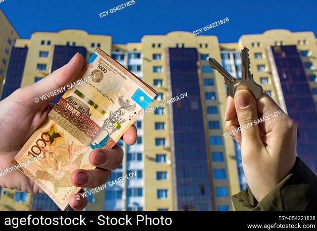 Buying a new apartment in Kazakhstan for tenge. New Buildings In Kazakhstan. Real estate services and Bank loans. He had the keys and the money tenge in his...
