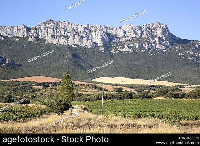 Peaks and Countryside, Laguardia, Alava, Basque Country, Spain