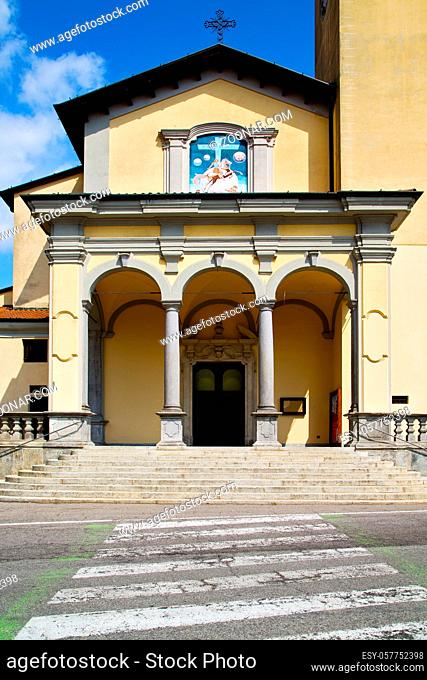 zebra crossing church albizzate varese italy the old wall terrace bell tower