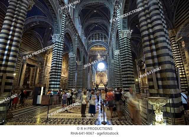 Interior of the Duomo Cathedral, Siena, Tuscany, Italy, Europe