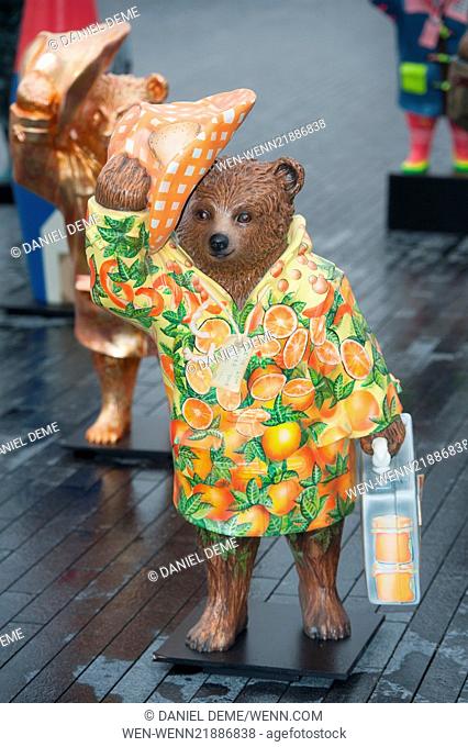 Celebrity designers, along with a number of Paddington statues, attend photocall and press launch for The Paddington Trail at the Scoop