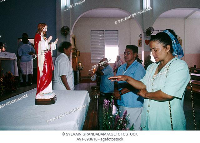 Sunday mass in church. Jarabacoa, La Vega province. Dominican Republic