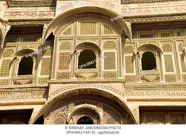 Mehrang garh fort at Jodhpur ; Rajasthan ; India