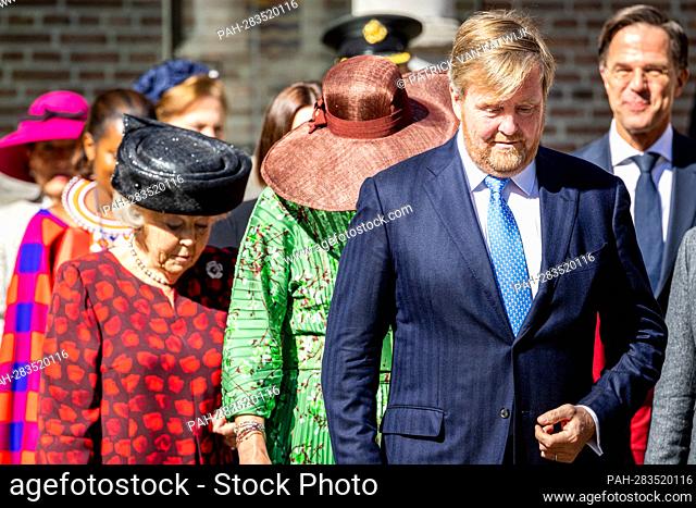 MIDDELBURG - King Willem-Alexander, Queen Maxima and Princess Beatrix of The Netherlands attend the Four Freedom Award Ceremony in the Abbey Complex