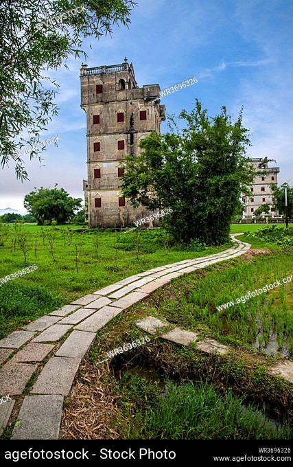 Guangdong jiangmen world cultural heritage kaiping castle and ancient village self-reliance village diaolou