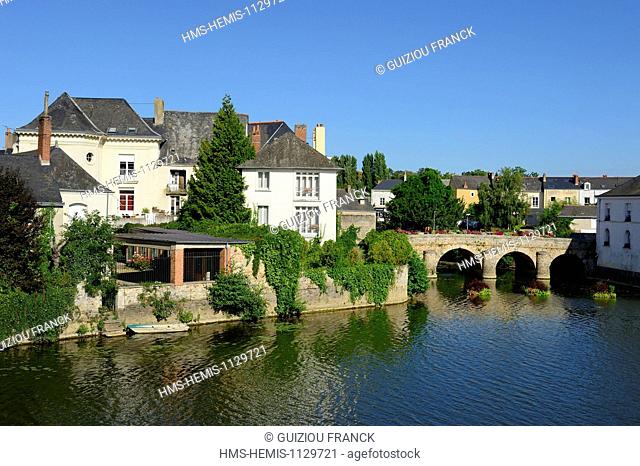 France, Sarthe, Sable sur Sarthe, the Sarthe river banks